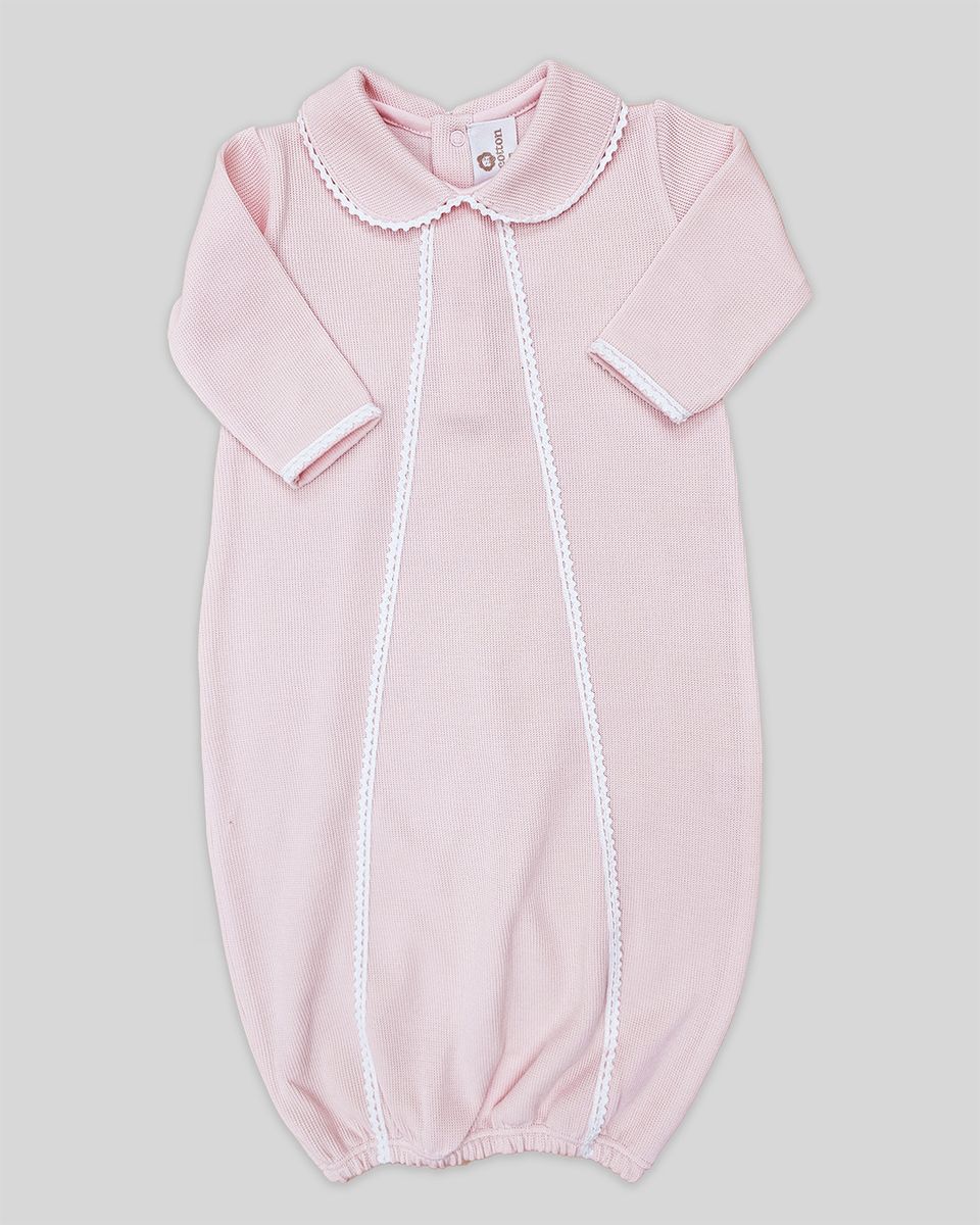 Milen Baby Gown Special Knit Pink - Born Childrens Boutique