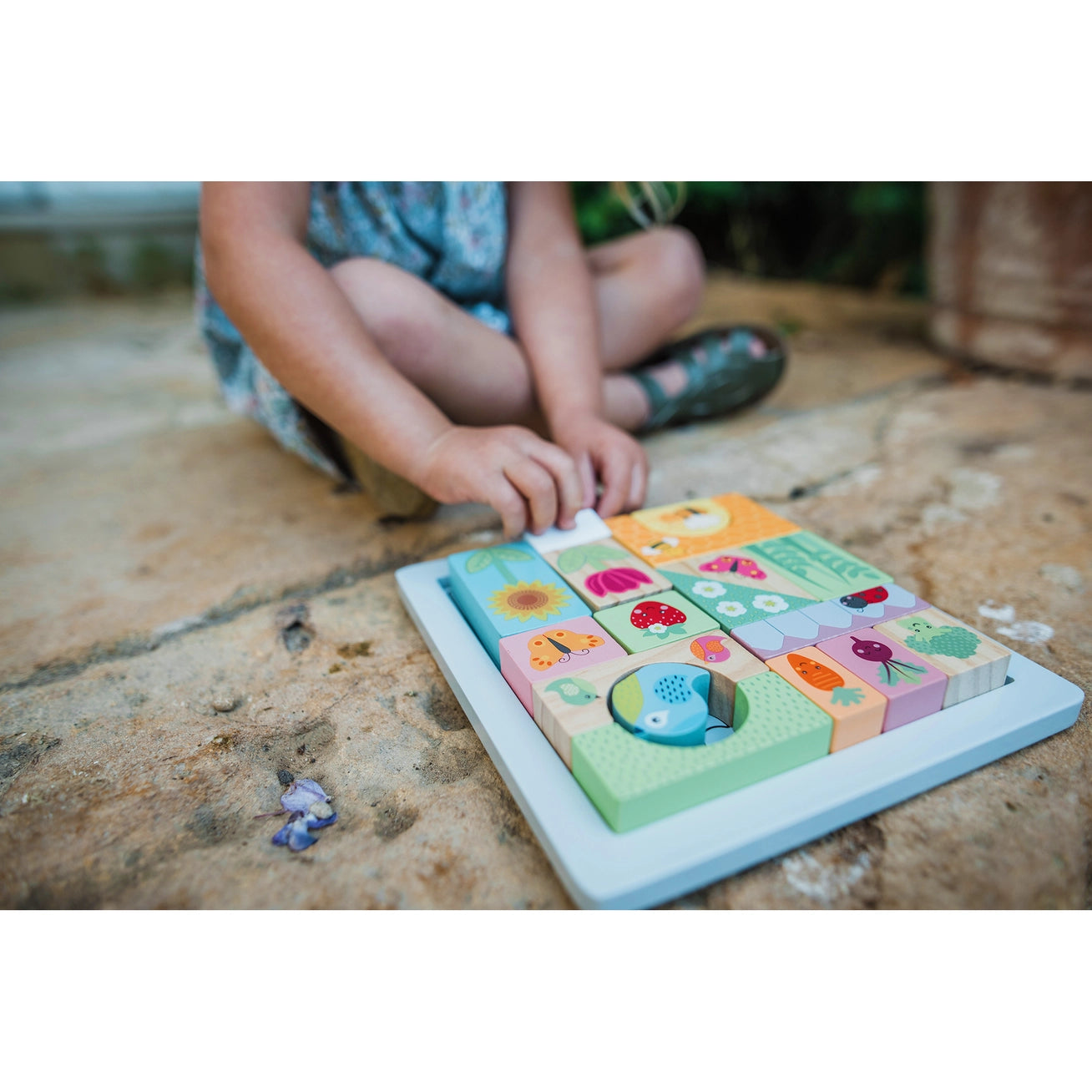 Spring Garden Block Wooden Puzzle - Born Childrens Boutique
