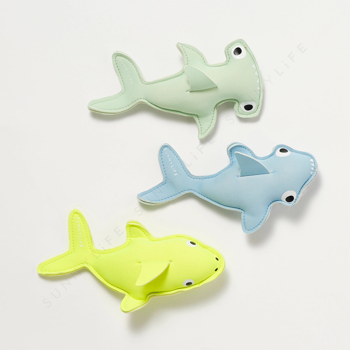 Salty the Shark Dive Buddies Aqua Neon Yellow Set of 3 - Born Childrens Boutique
