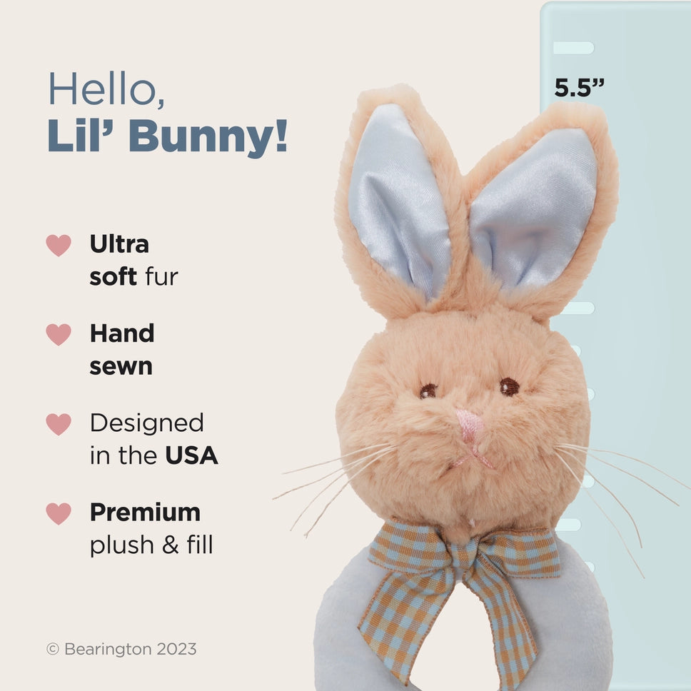Lil' Bunny Tail Ring Rattle - Born Childrens Boutique