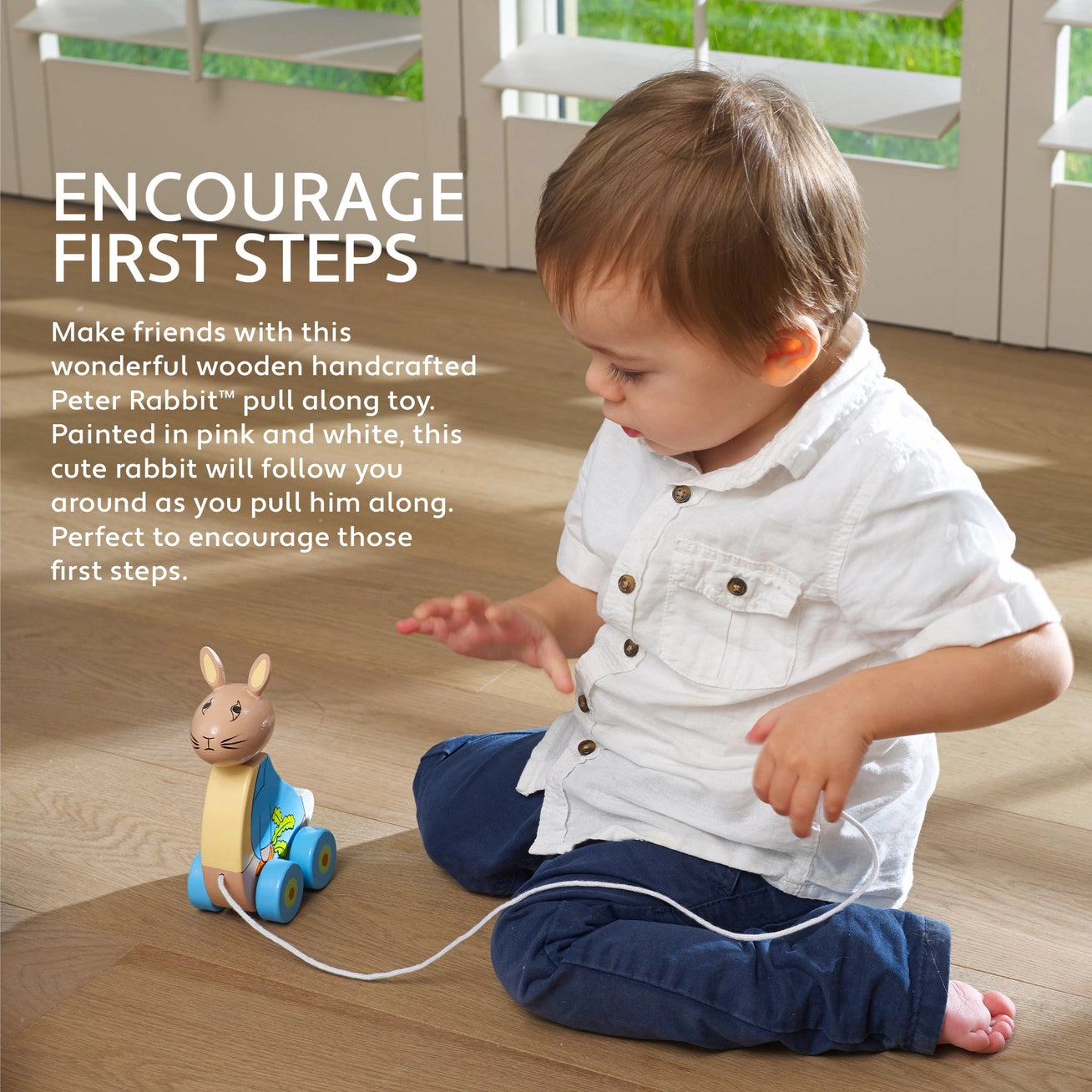 Peter Rabbit Wooden Pull Along - Born Childrens Boutique
