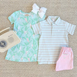 Polly Play Dress - Parrot Island Palms - Born Childrens Boutique