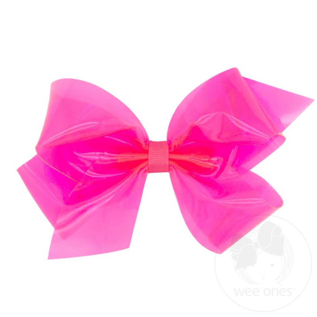 Wee Ones Hot Pink WeeSplash Colored Swim Bow with Plain Wrap - Born Childrens Boutique