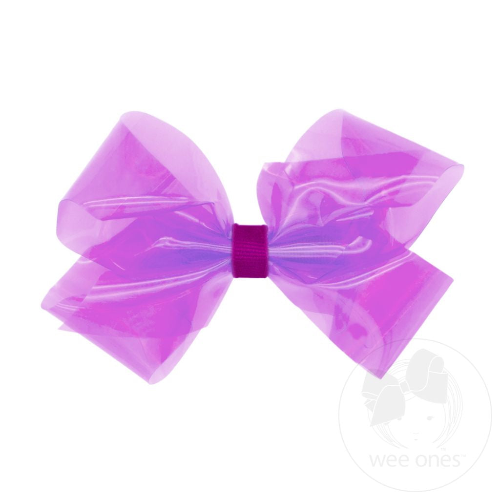 Wee Ones Royal Orchid WeeSplash Colored Swim Bow with Plain Wrap - Born Childrens Boutique