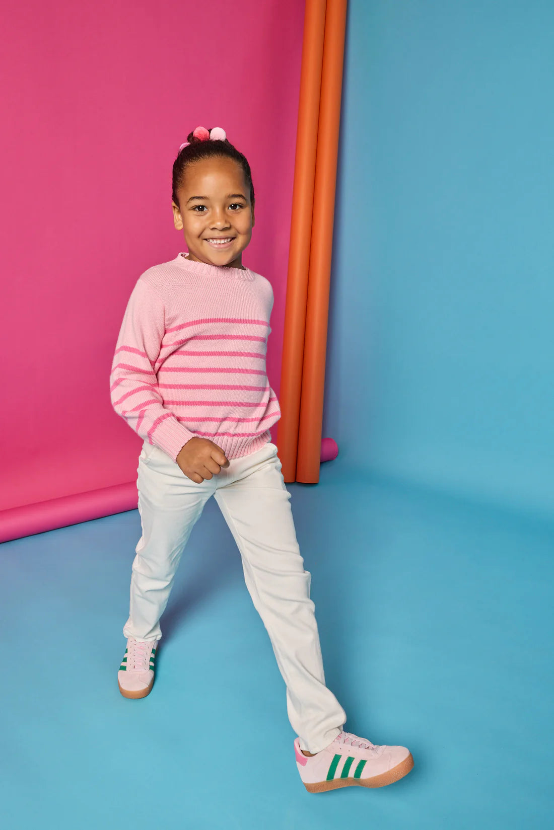 Pre-Order Striped Sweater - Pink - Born Childrens Boutique