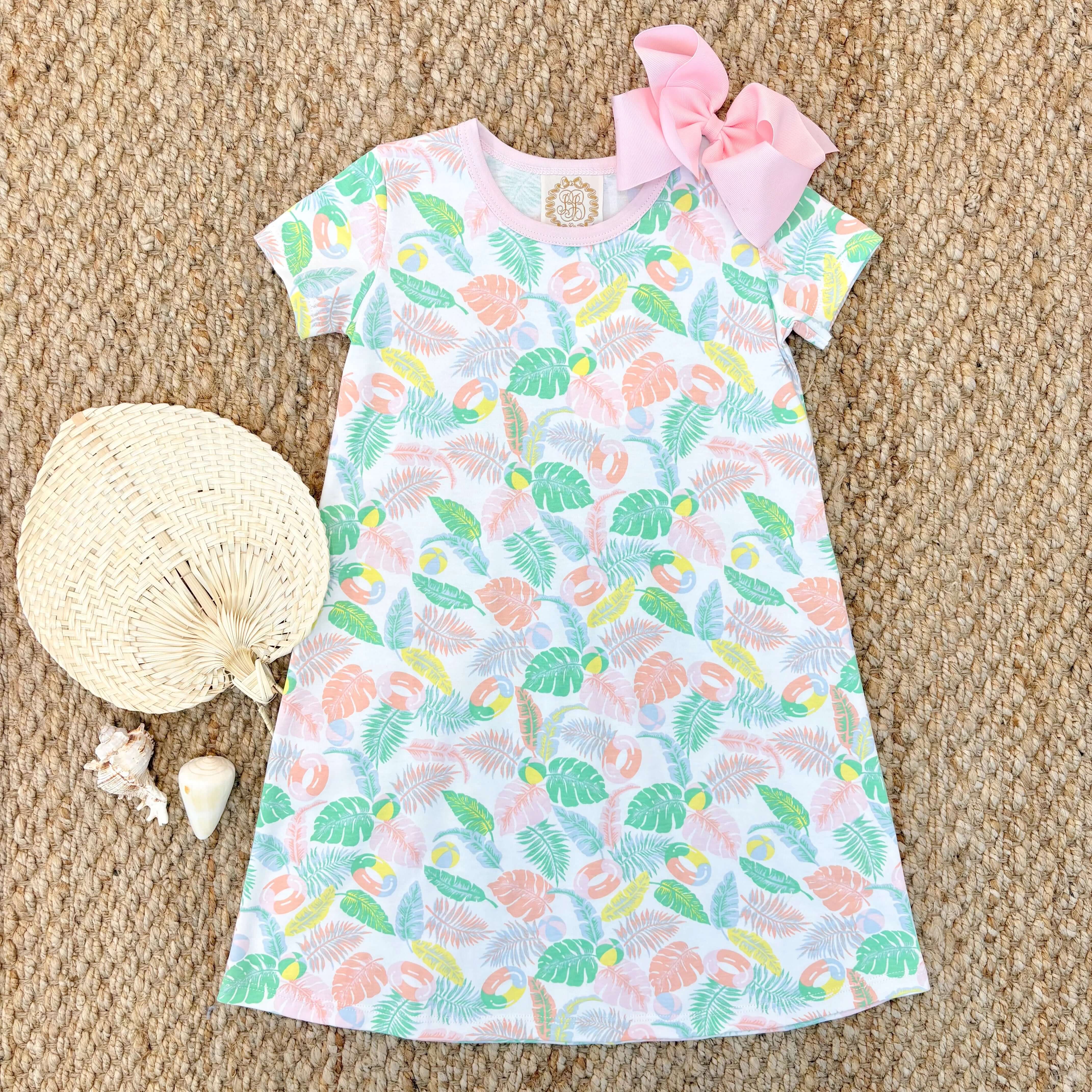 Polly Play Dress - Happy in Harbour Island with Palm Beach Pink - Born Childrens Boutique