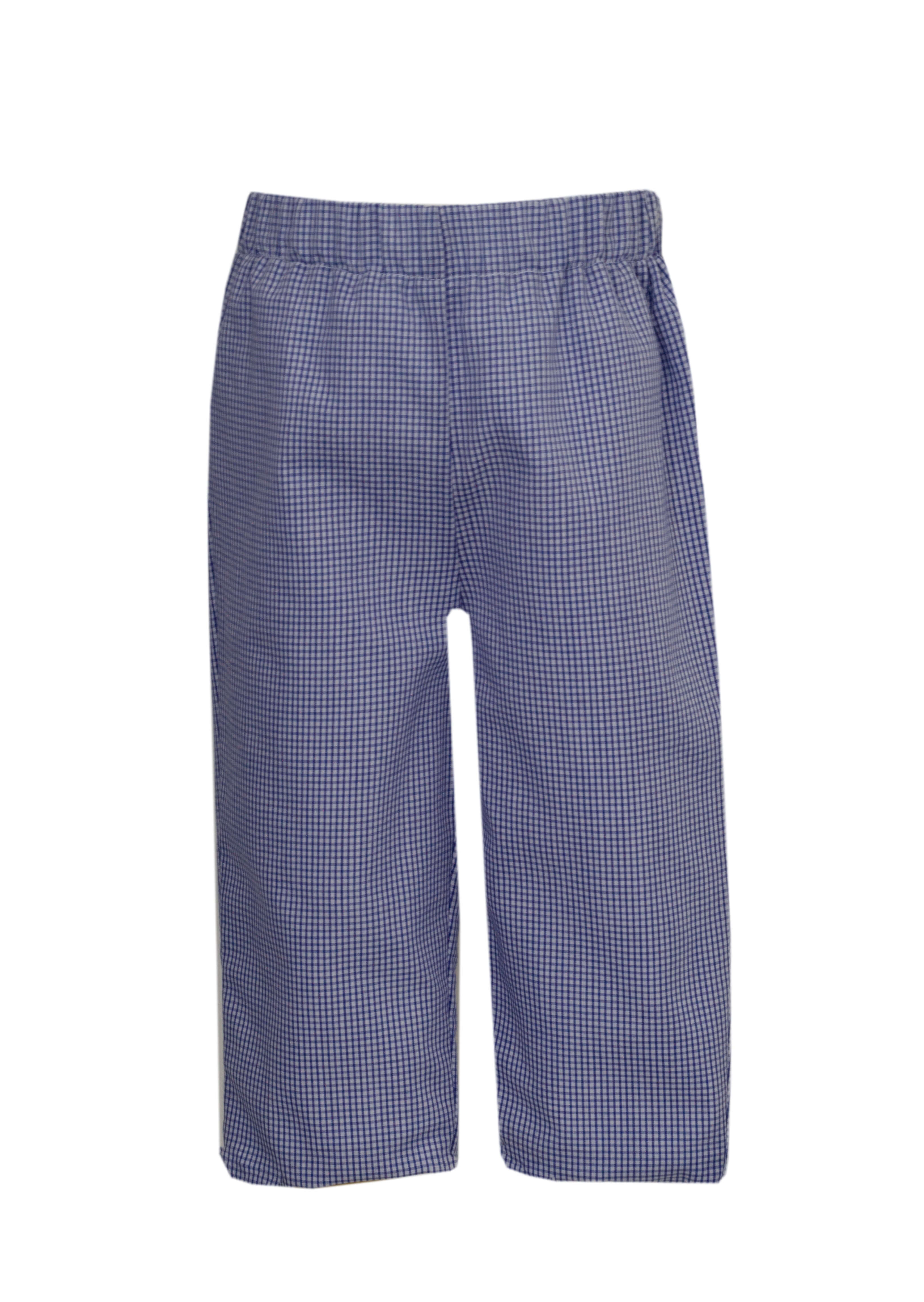 Turkey Navy Blue Check Pants - Born Childrens Boutique