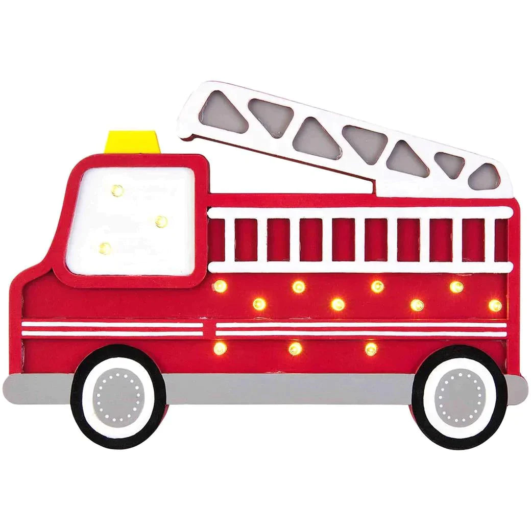 Firetruck Wood Night Light - Born Childrens Boutique