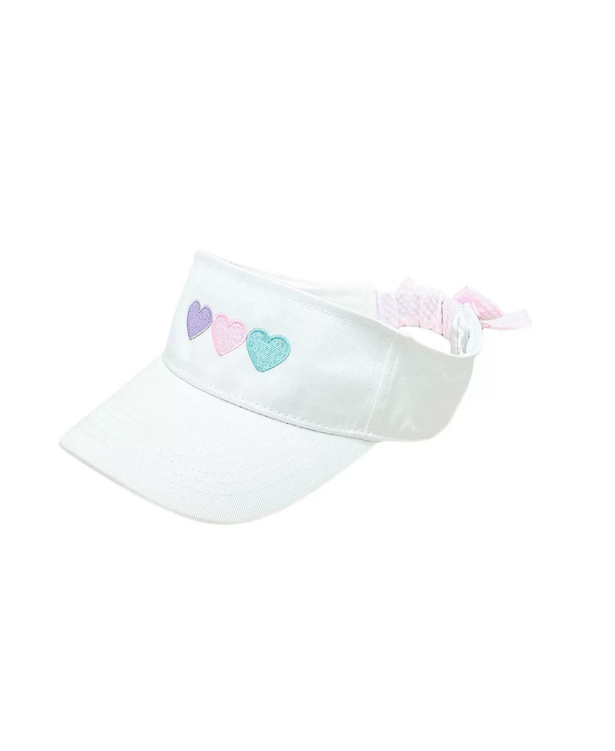 Pastel Hearts Bow Visor - Born Childrens Boutique
