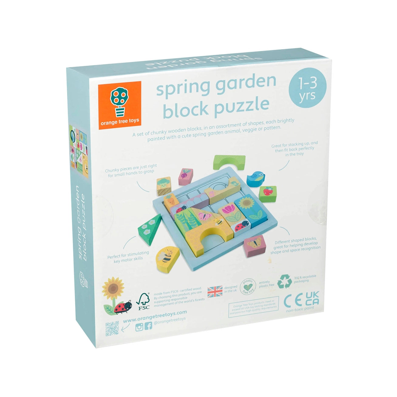 Spring Garden Block Wooden Puzzle - Born Childrens Boutique