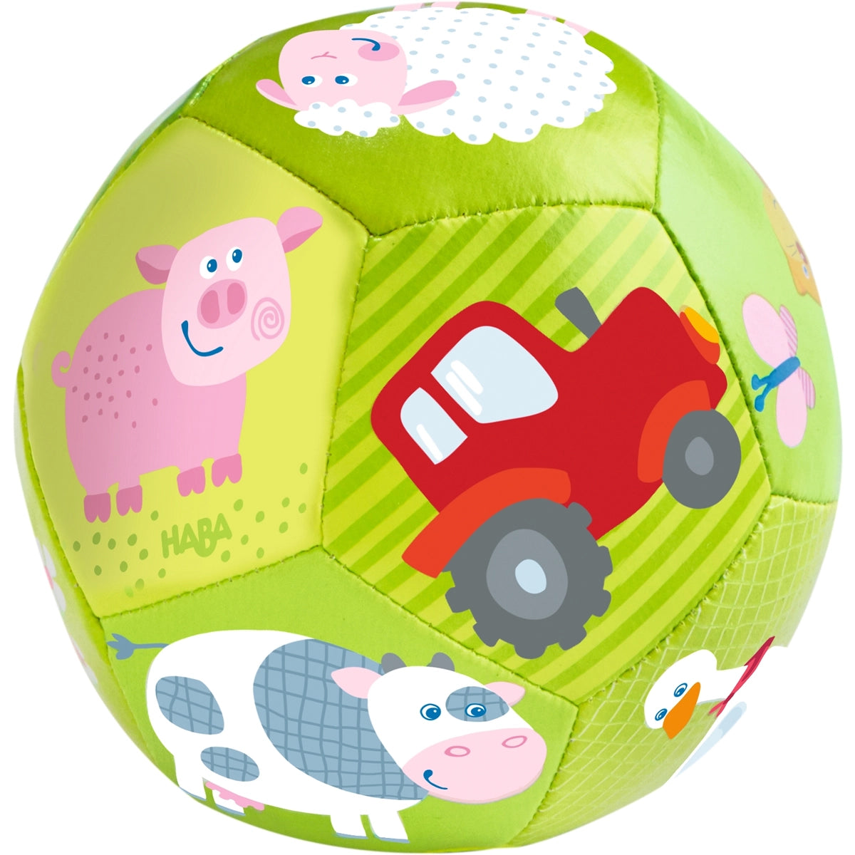 4.5" Soft Baby Ball - Farm Themed Sensory Plush Ball - Born Childrens Boutique