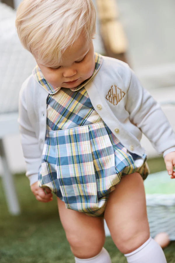 Bradford Bubble - Pawleys Island Plaid with Worth Avenue White - Born Childrens Boutique