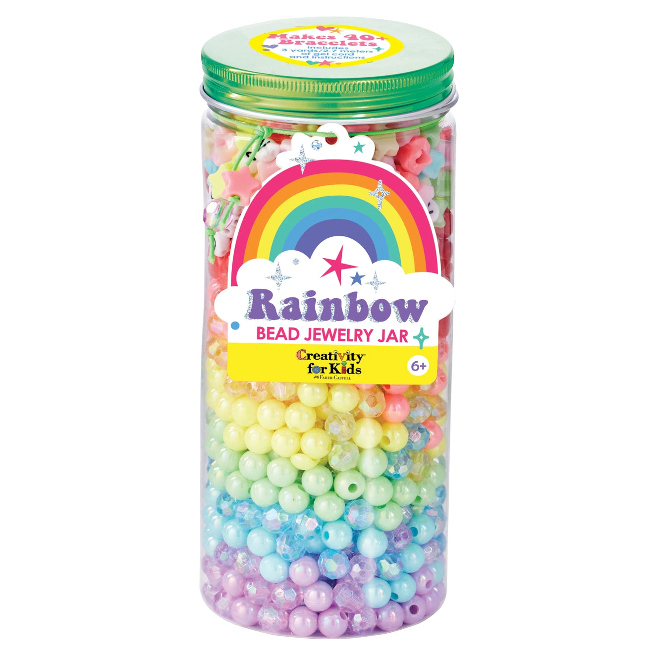 Bead Jewelry Jar Rainbow - DIY Bracelet - Born Childrens Boutique