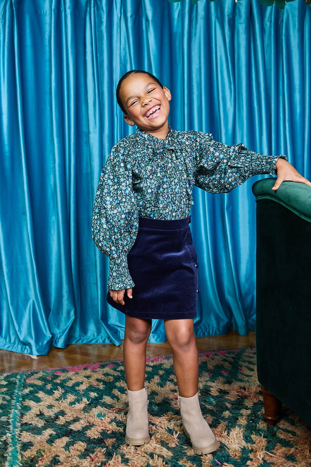 Blair Blouse Twilight Floral - Born Children's Boutique