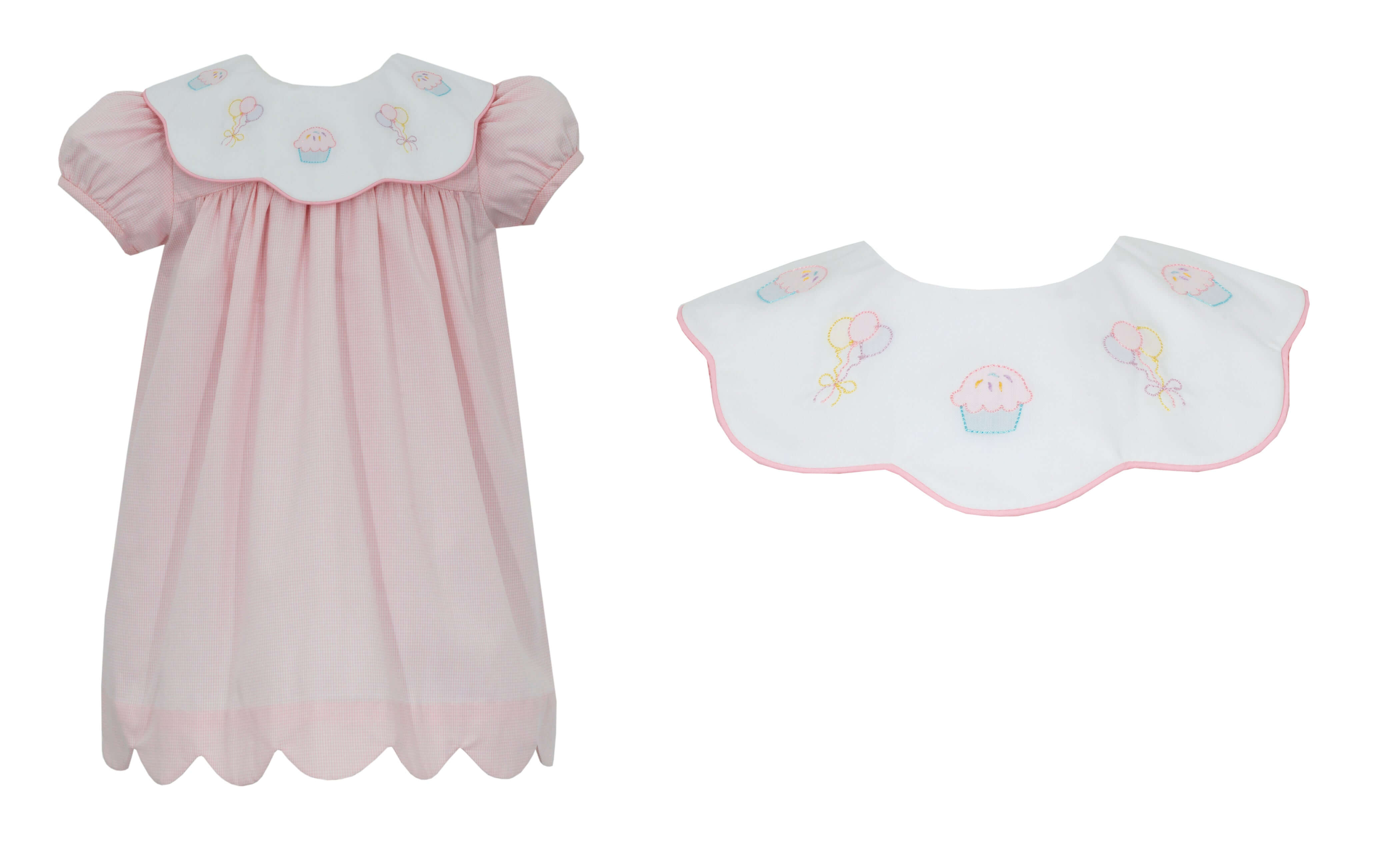 Pink Gingham Birthday Dress - Born Childrens Boutique