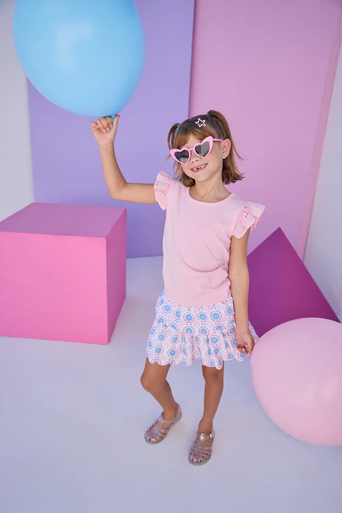 Two Tiered Skort - Jaipur Pop - Born Childrens Boutique