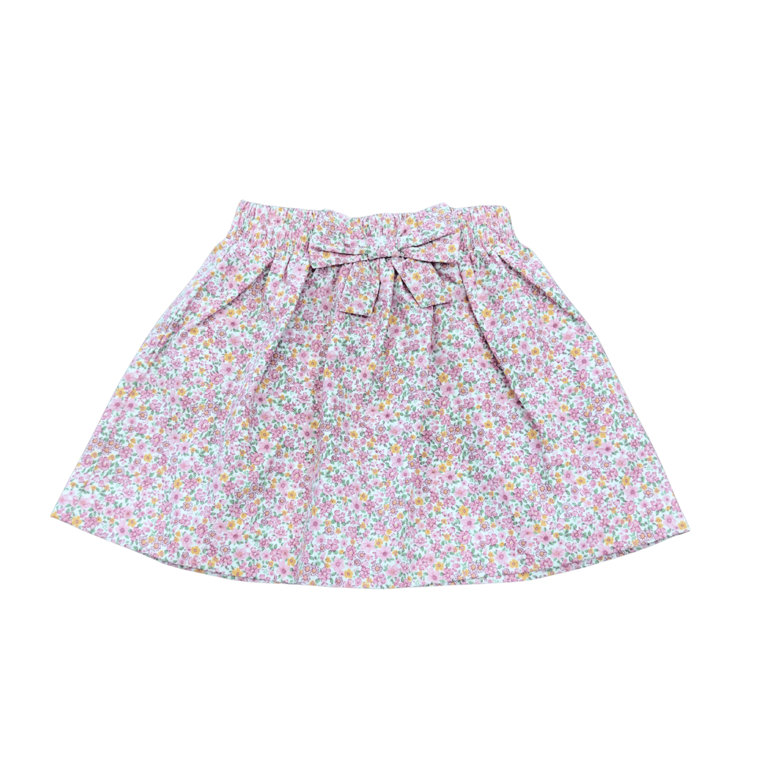 Bow Smocked Skirt - Oakleigh Floral - Born Childrens Boutique