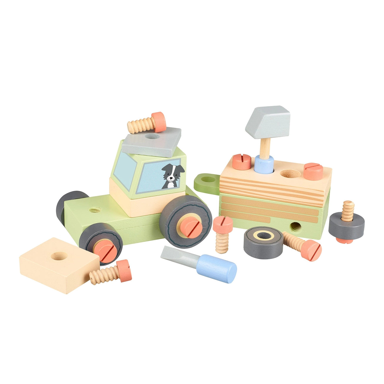 Buildable Wooden Tractor - Born Childrens Boutique
