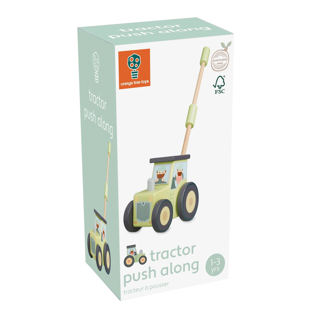 Tractor Wooden Boxed Push Along - Born Childrens Boutique
