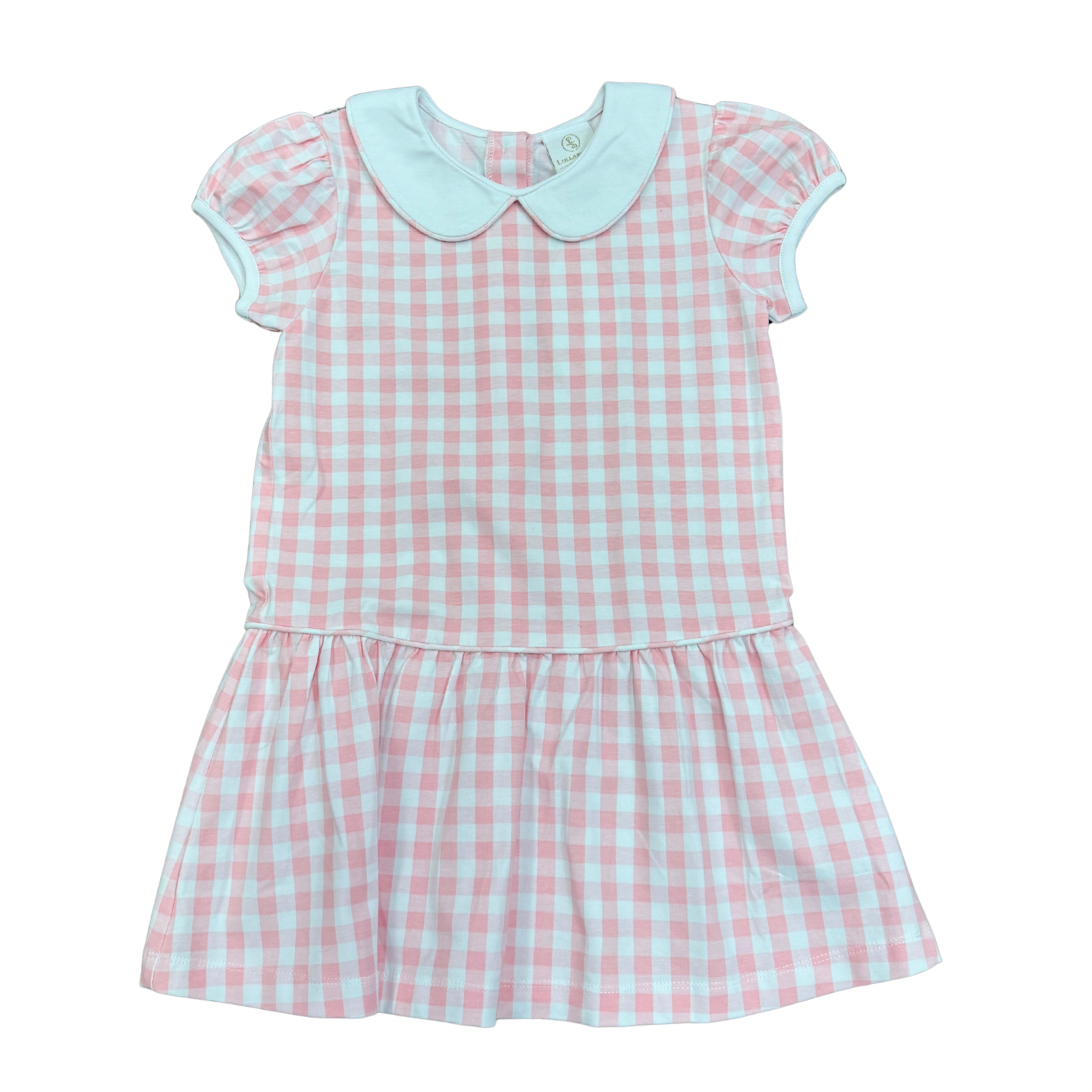 Emily Dropwaist Dress - Blushing Pink Buffalo Check