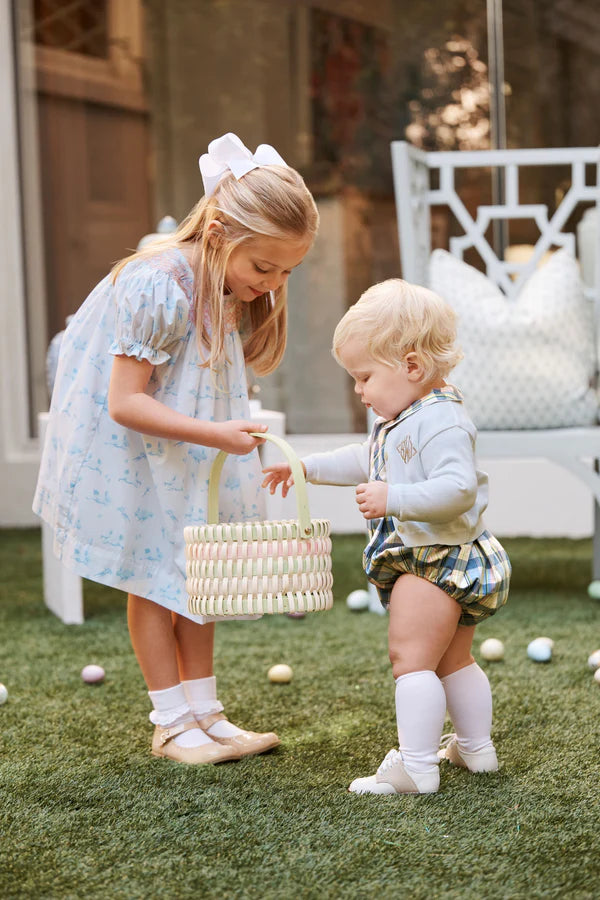 Bradford Bubble - Pawleys Island Plaid with Worth Avenue White - Born Childrens Boutique