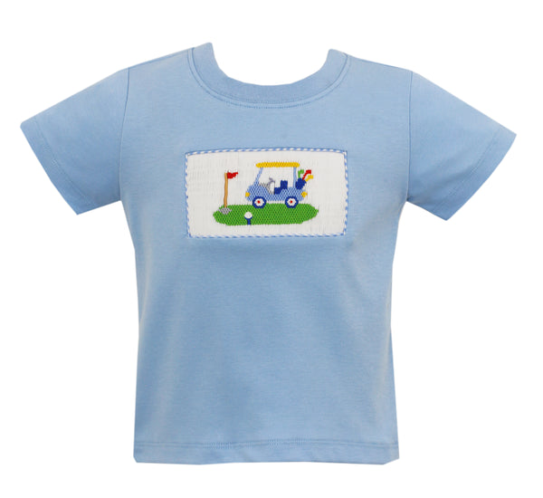 Boy Golf Smocked Shirt - Born Childrens Boutique