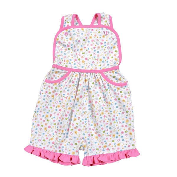Baby Loren Ella Pink Floral Overall - Born Childrens Boutique