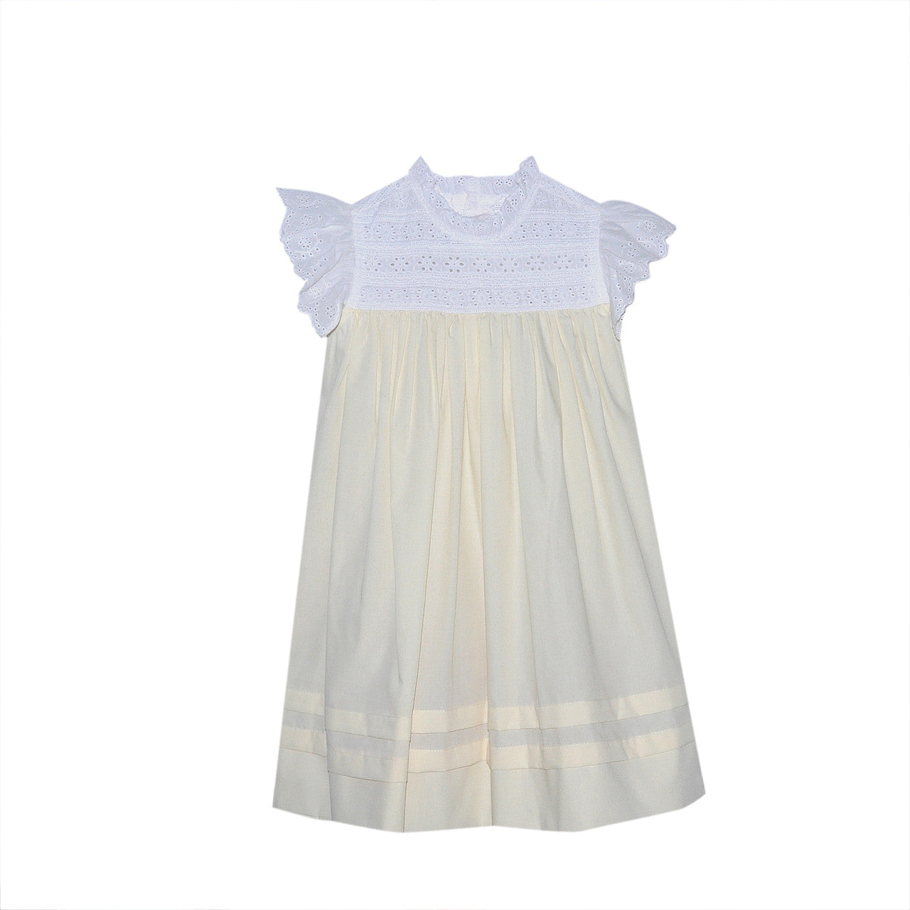 Bonnie Dress Maize w/ White - Born Childrens Boutique