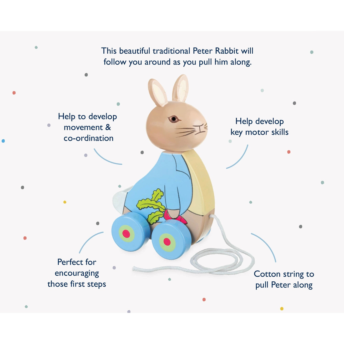 Peter Rabbit Wooden Pull Along - Born Childrens Boutique