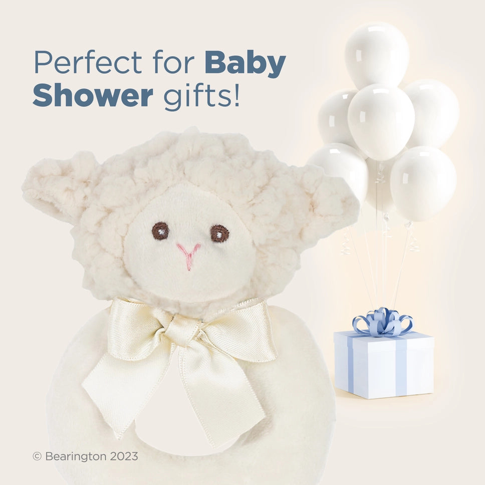 Lil' Lamby Lamb Ring Rattle - Born Childrens Boutique