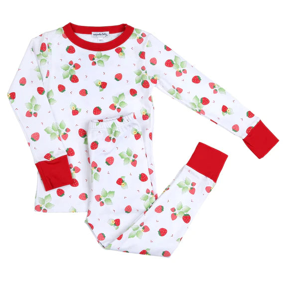 So Berry Cute Red Long Pajama - Born Childrens Boutique