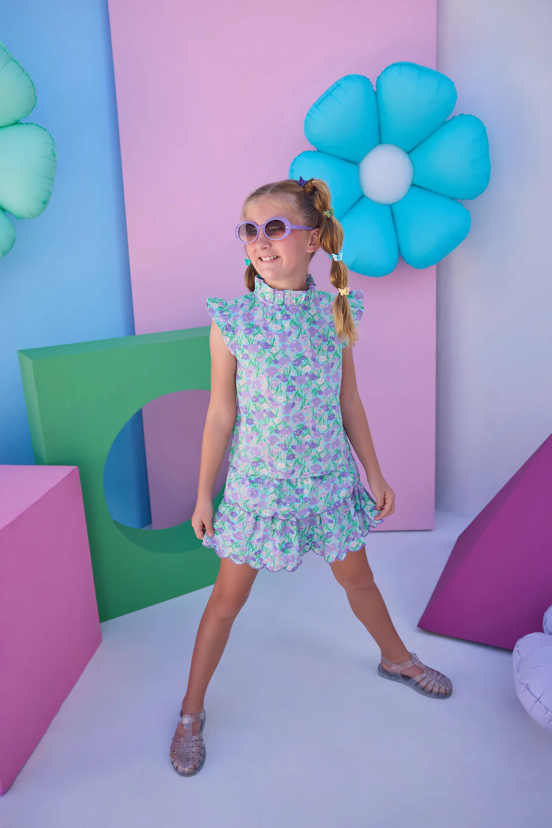 Two Tiered Skort - Tillies Tulips - Born Childrens Boutique