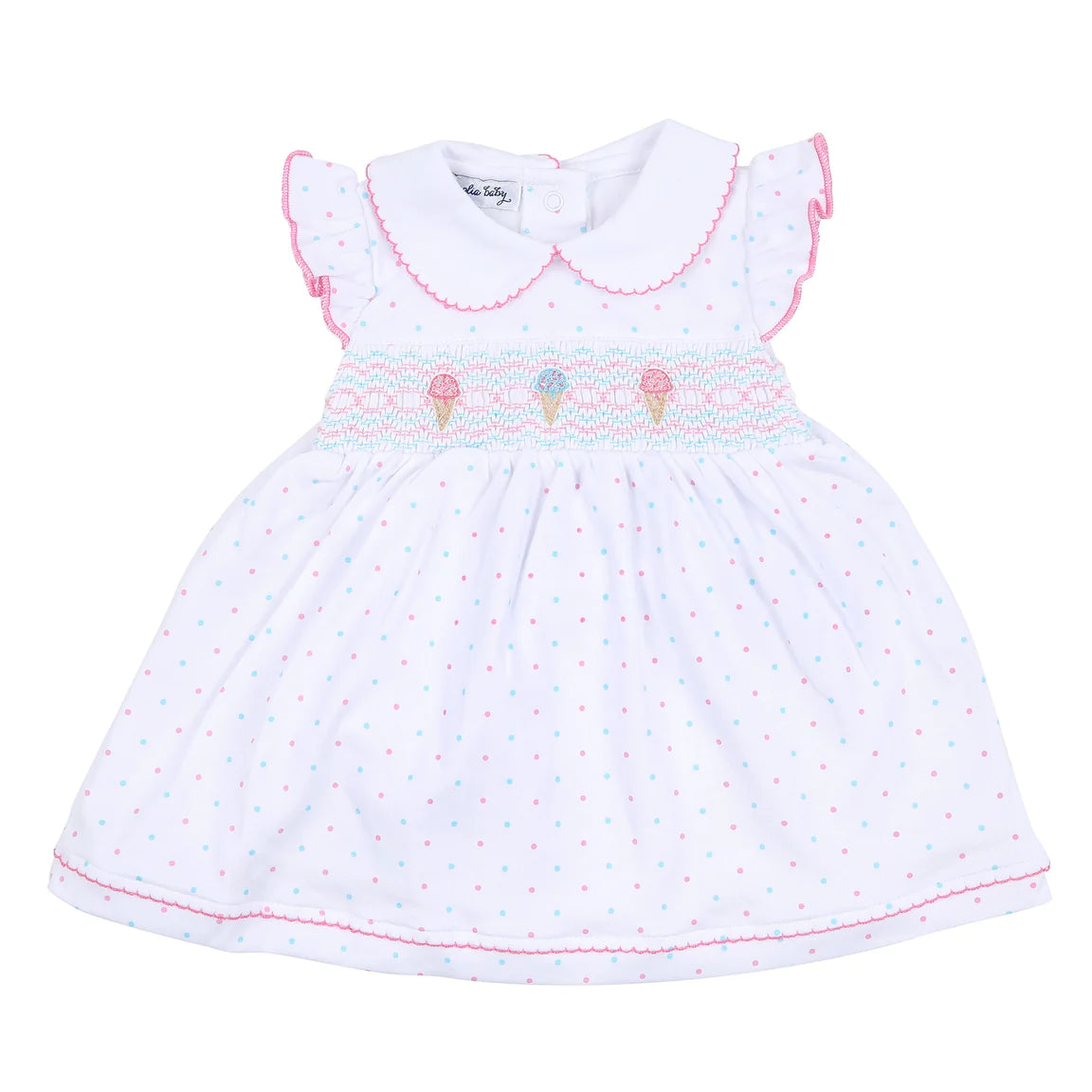 Magnolia Baby Ice Cream Classics Smocked Collared Flutters Toddler Dress