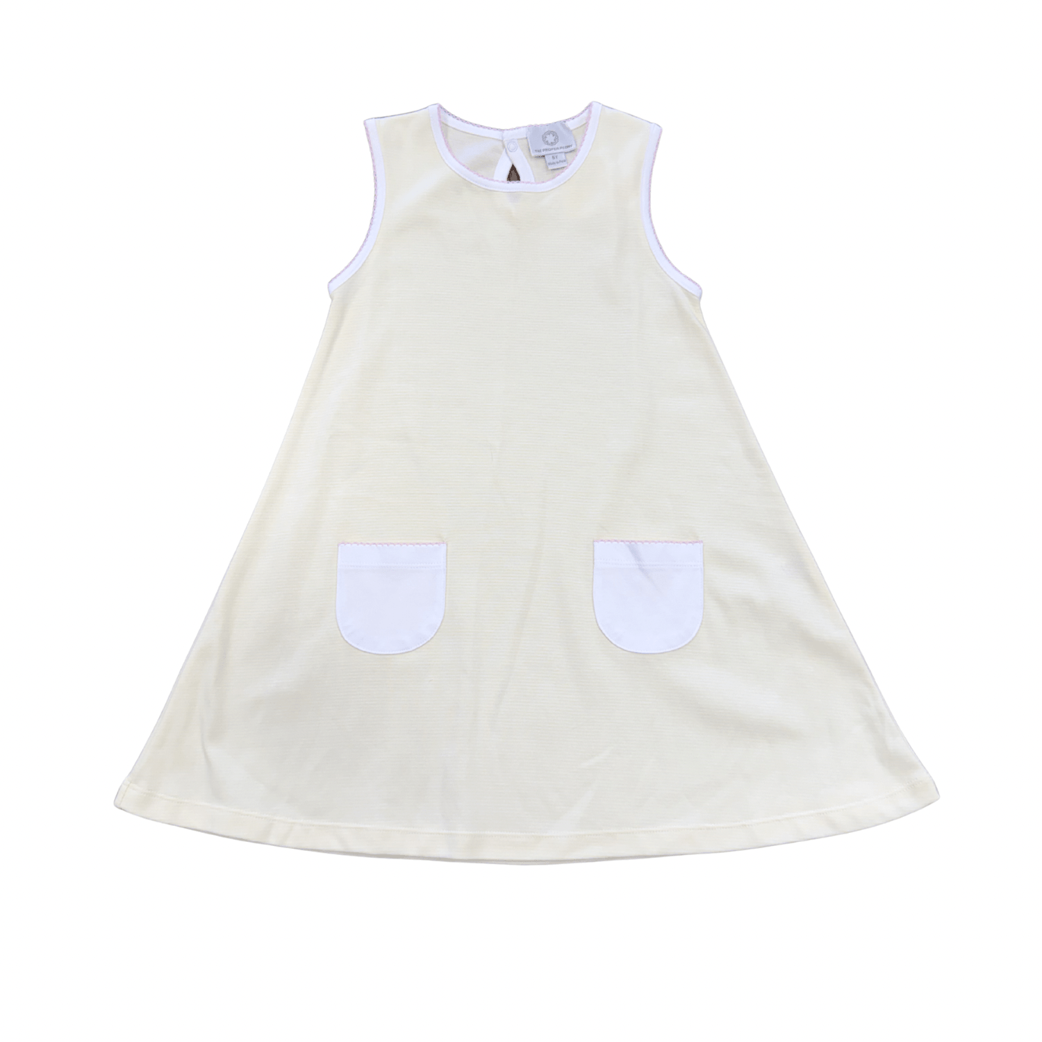 A-Line Dress - Lt Yellow Stripe - Born Childrens Boutique