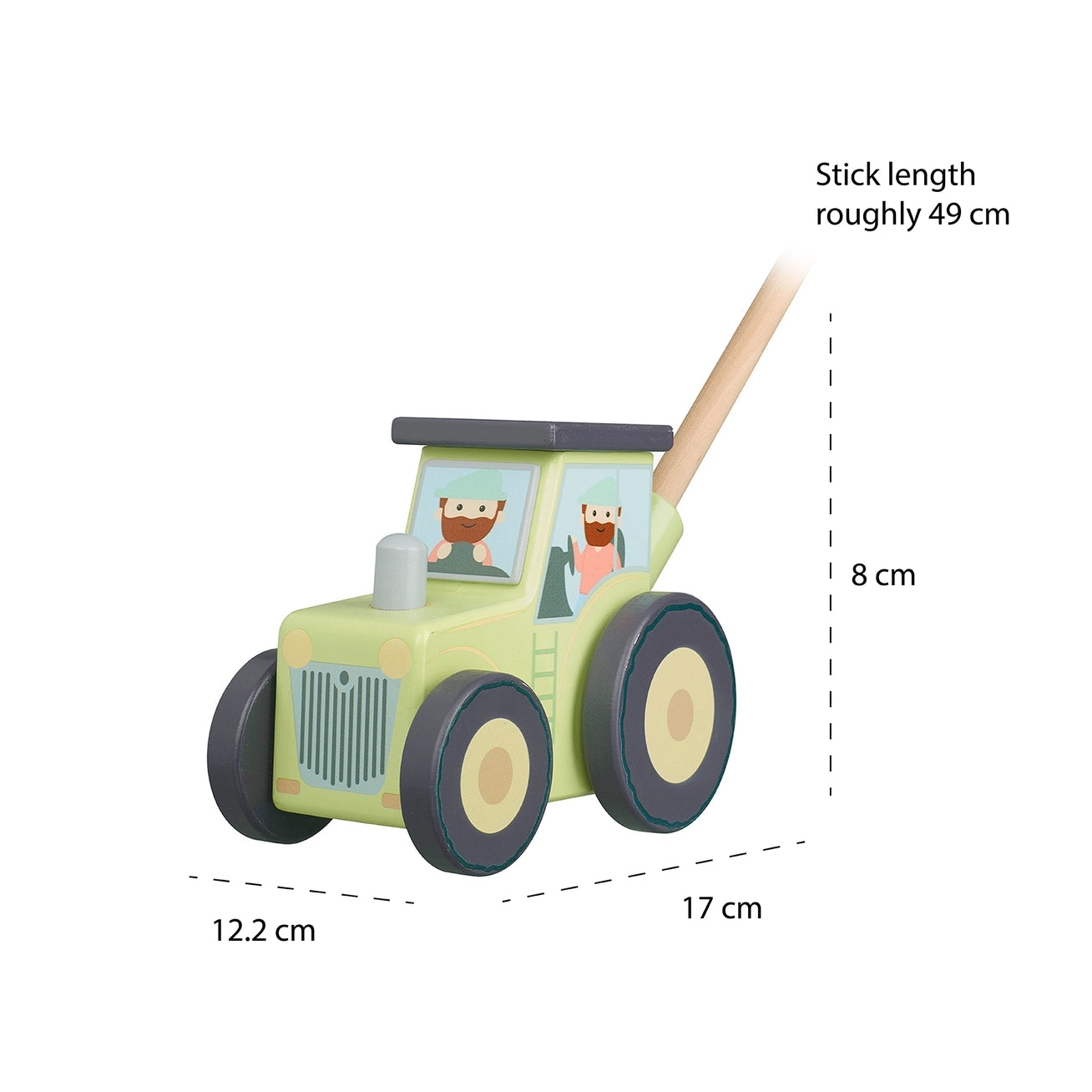 Tractor Wooden Boxed Push Along - Born Childrens Boutique