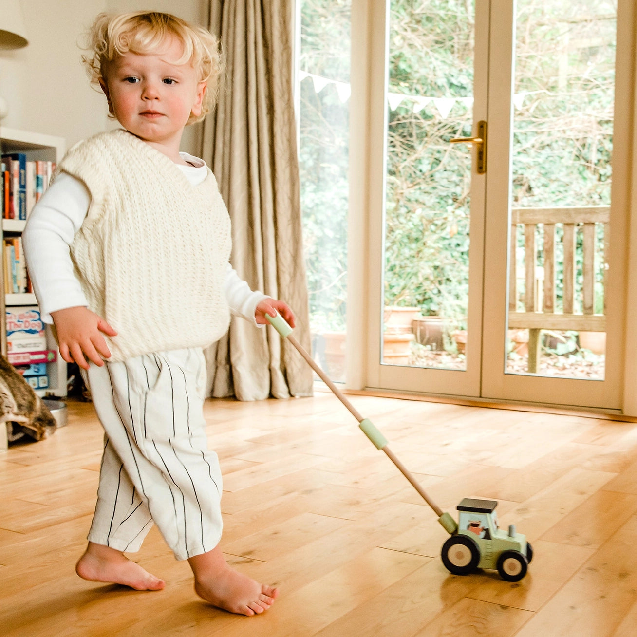 Tractor Wooden Boxed Push Along - Born Childrens Boutique
