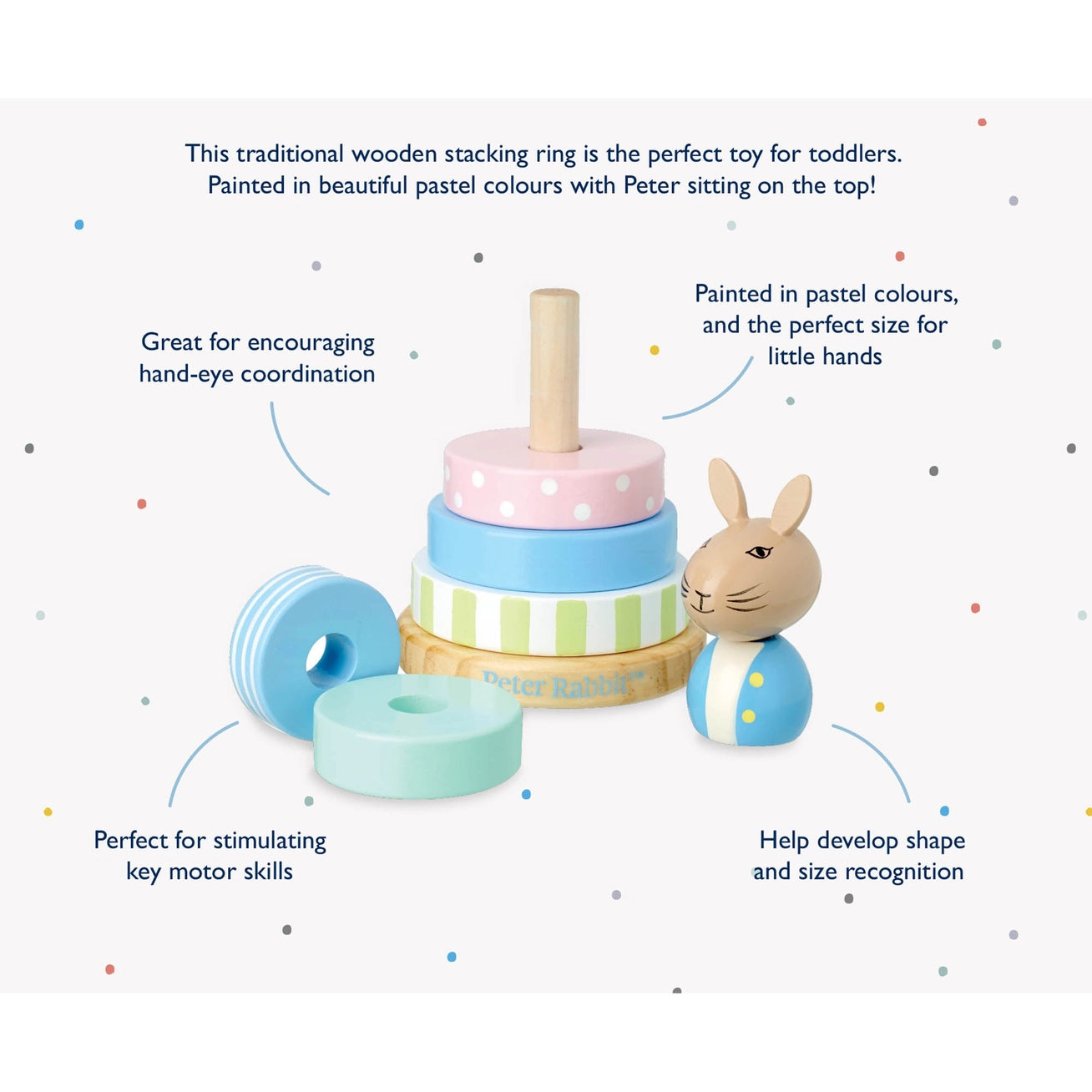 Peter Rabbit Wooden Stacking Ring - Born Childrens Boutique