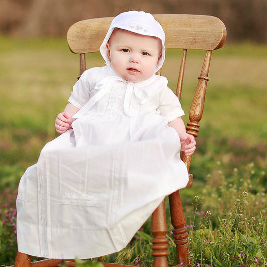 Boys Pleated Christening Set - Born Childrens Boutique