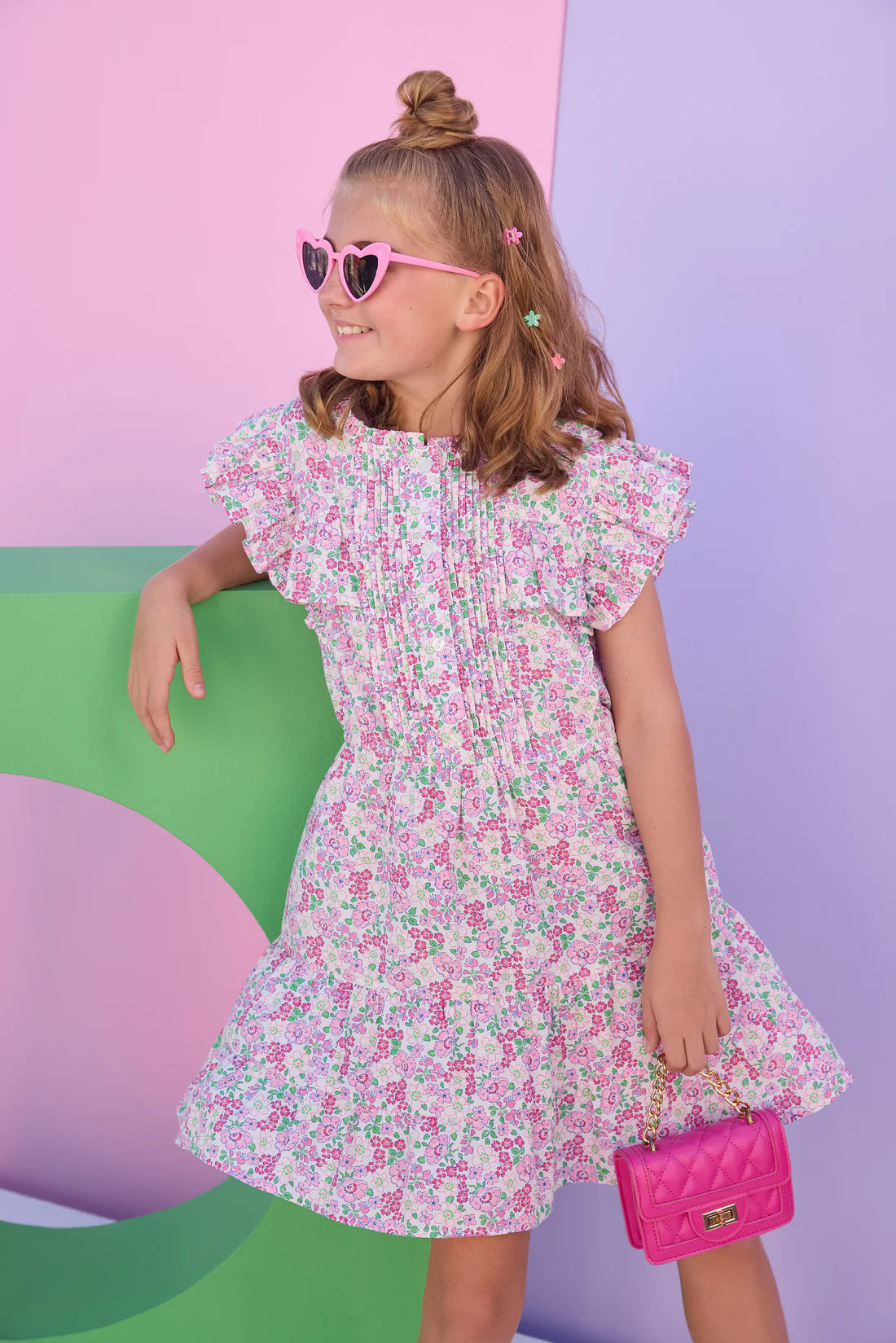 Rodeo Dress - Pink Bloomsbury Blossoms - Born Childrens Boutique