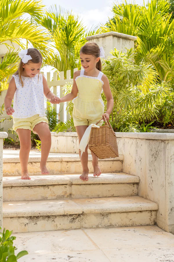 Susy Swing Top Set - Dunwoody Daisy with York Yellow Dallas Dot - Born Childrens Boutique