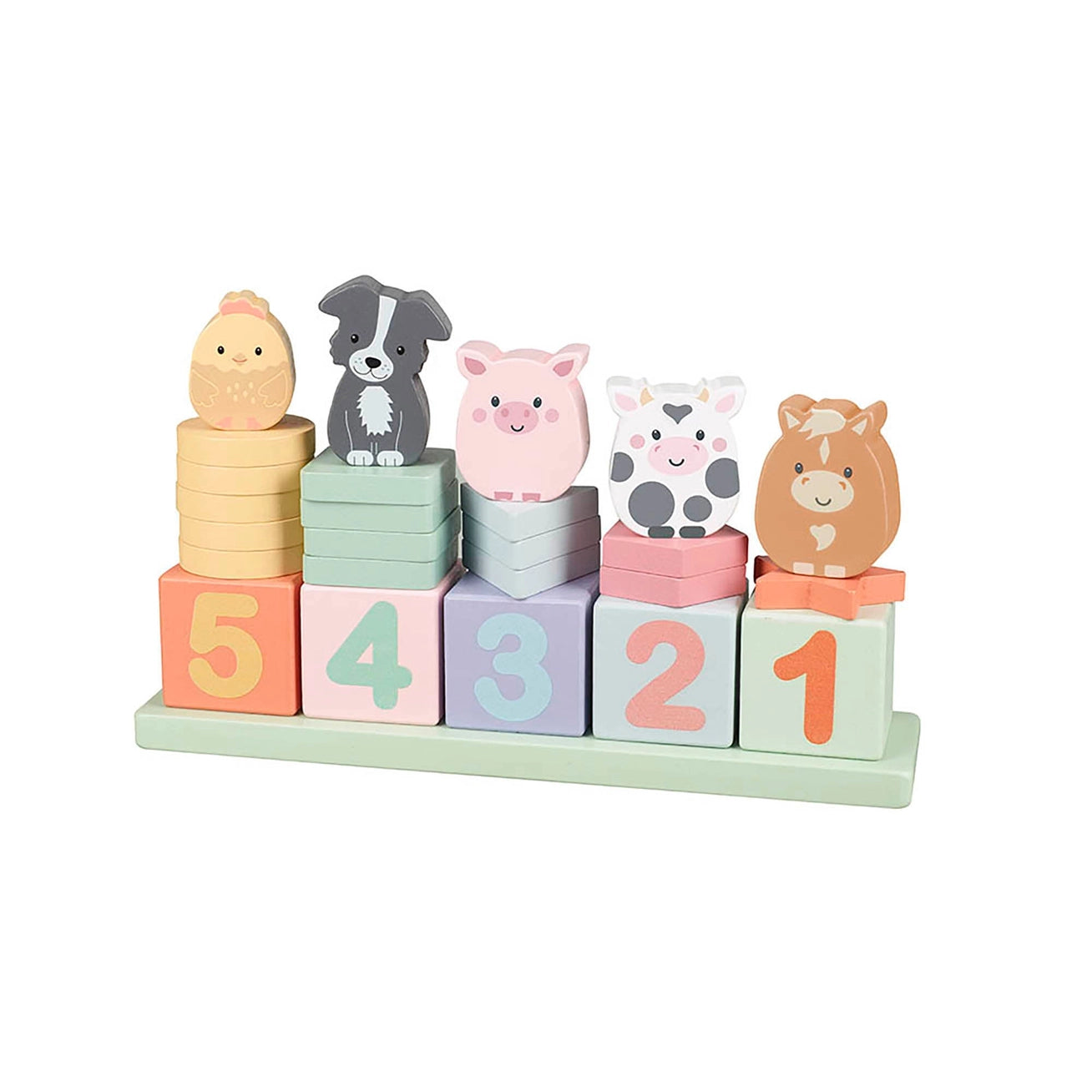 Farmyard Wooden Animal Counting Game - Born Childrens Boutique