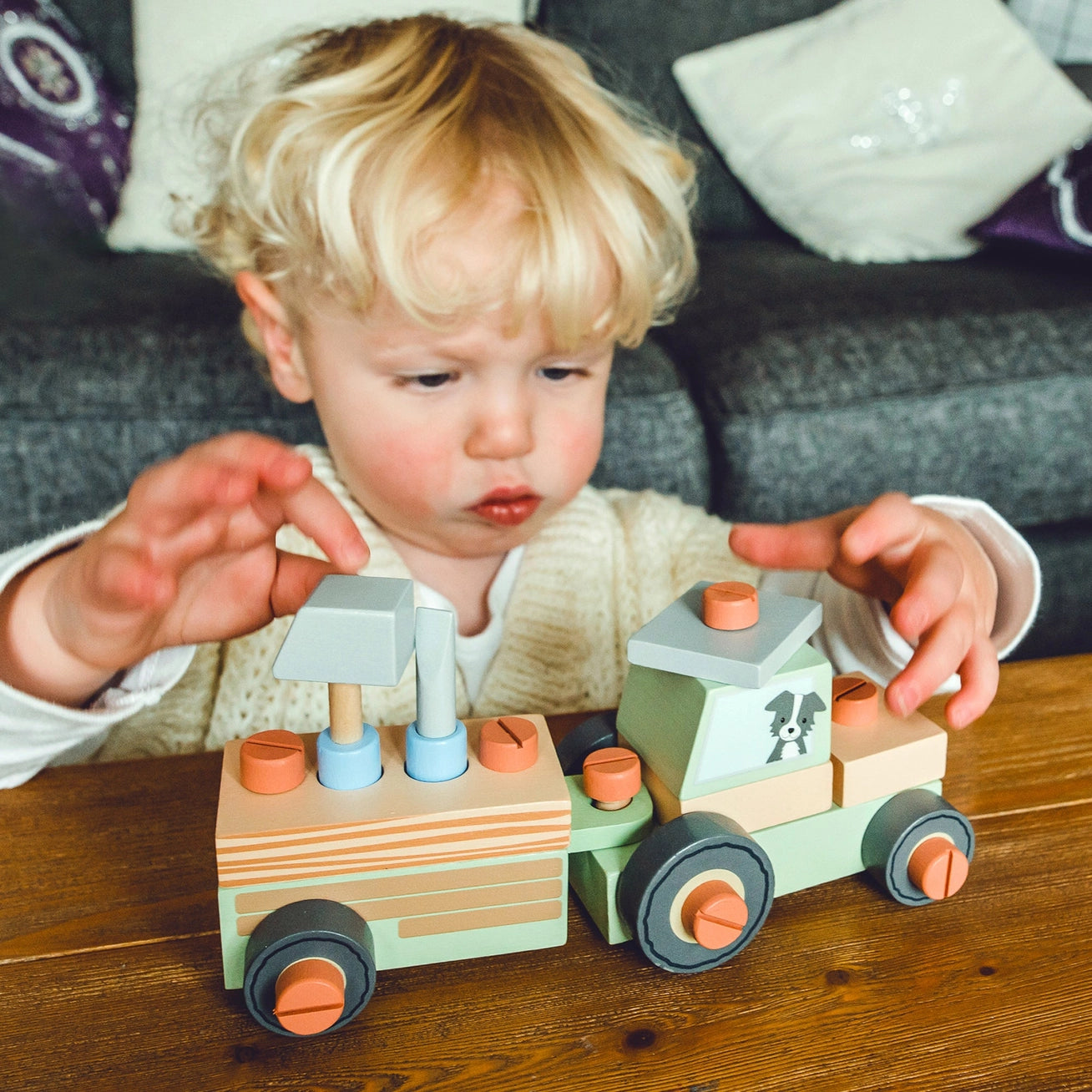 Buildable Wooden Tractor - Born Childrens Boutique