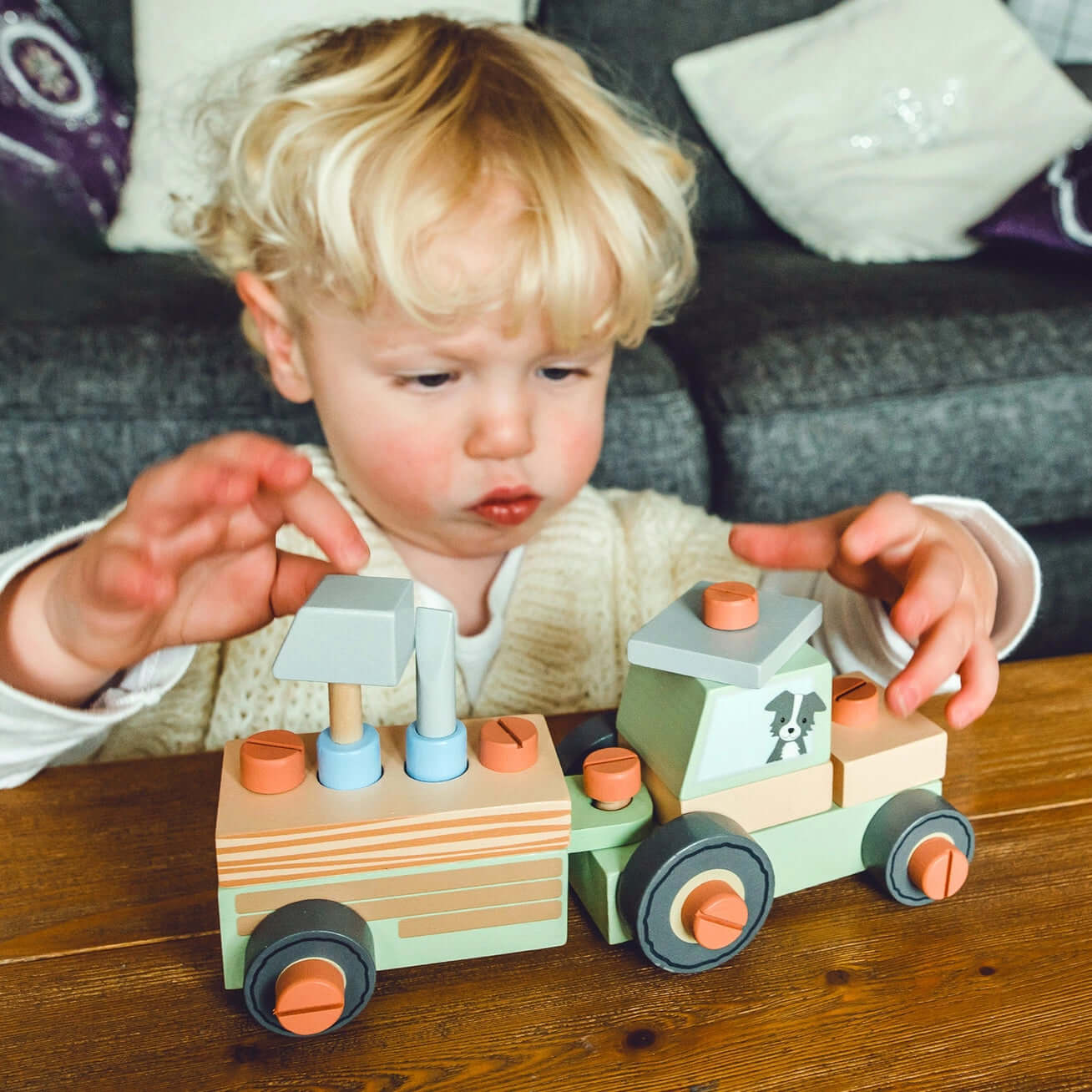 Buildable Wooden Tractor - Born Childrens Boutique