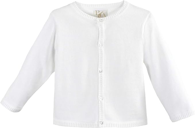 White Unisex Cardigan Sweater by Petit Ami main image 0