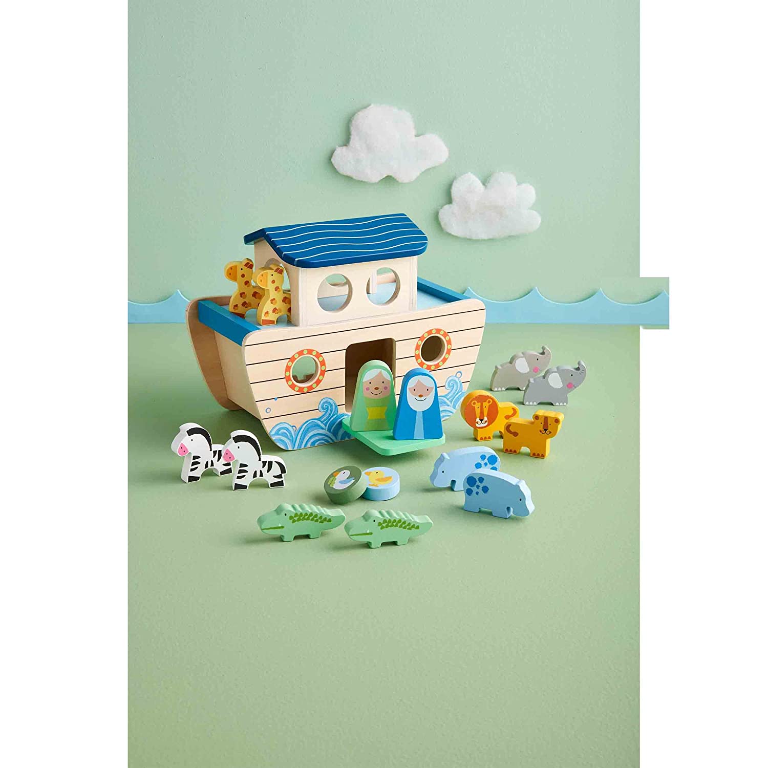 Wood Noahs Ark Shape Sorter - Born Childrens Boutique