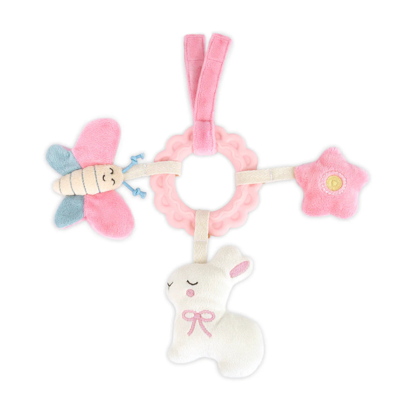 Bunny & Friends Ring Activity Toy Pink - Born Childrens Boutique