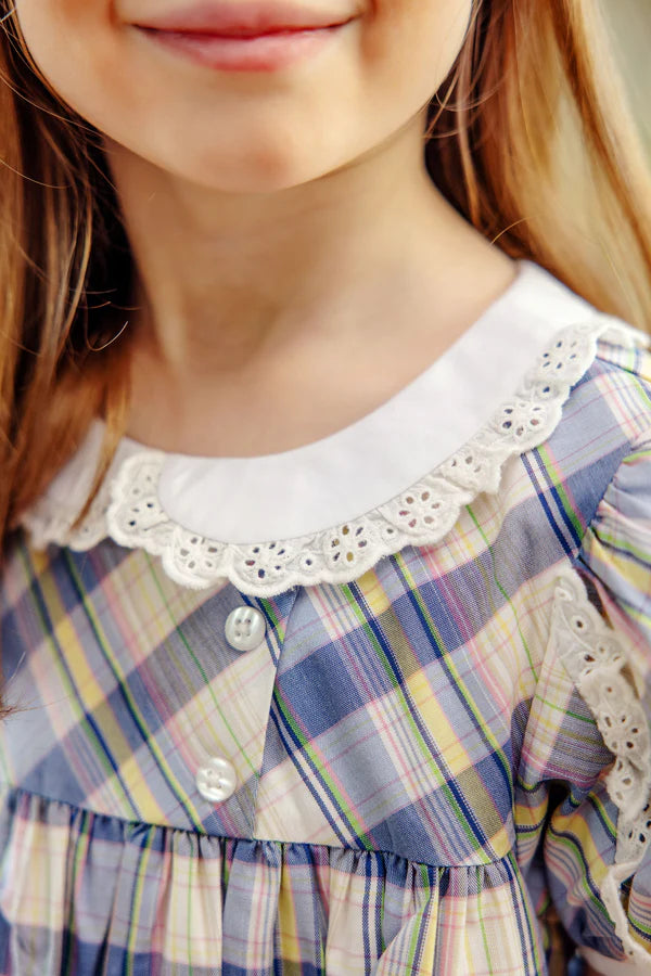Mary Baker Day Dress - Pawleys Island Plaid - Born Childrens Boutique