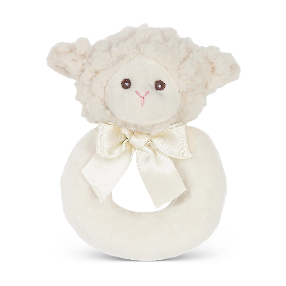 Lil' Lamby Lamb Ring Rattle - Born Childrens Boutique