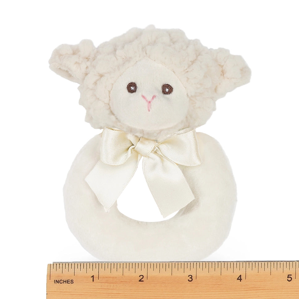 Lil' Lamby Lamb Ring Rattle - Born Childrens Boutique