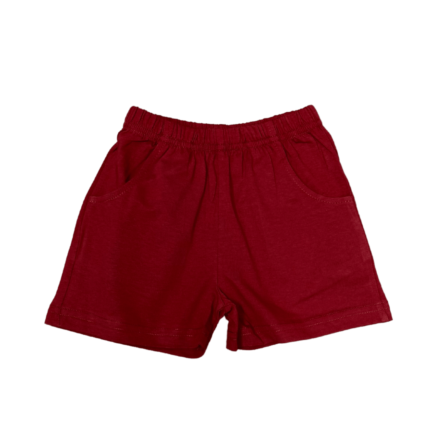 Shorter Jersey Shorts w/ Front Pocket Burgundy